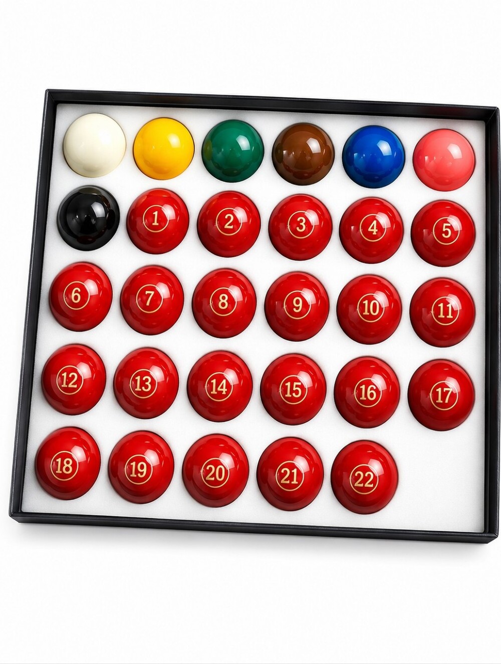 Snooker Ball Set 22 Balls Red Colored Cue Ball Billiard Replacement Game Set